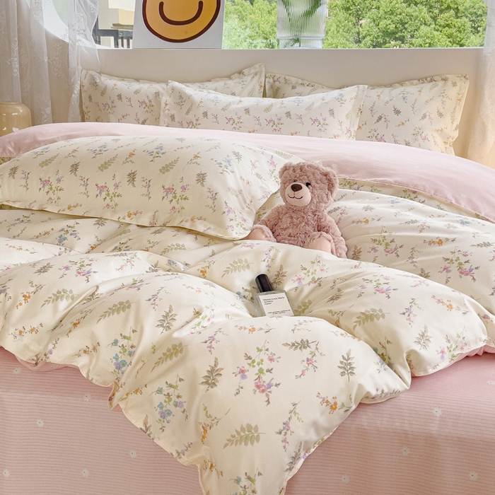 91家纺网 家纺一手货源 找家纺 布可家纺 2025新款水洗棉印花四件套系列 生机