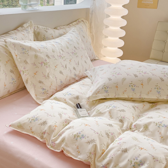 91家纺网 家纺一手货源 找家纺 布可家纺 2025新款水洗棉印花四件套系列 生机