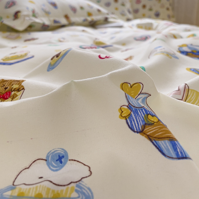 91家纺网 家纺一手货源 找家纺 布可家纺 2025新款水洗棉印花四件套系列 甜心花园