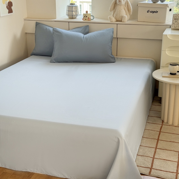 91家纺网 家纺一手货源 找家纺 （总）可可家纺 2025新款ins风纯色磨毛简约水洗棉四件套亲肤床单被套三件套