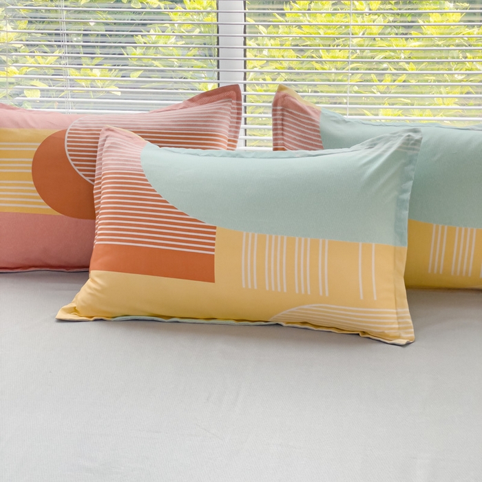 91家纺网 家纺一手货源 找家纺 布可家纺 2025新款水洗棉印花四件套系列 长廊