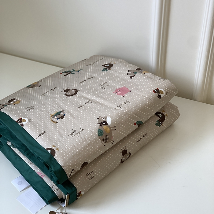 91家纺网 家纺一手货源 找家纺 汇庭 2025新款长绒棉夏被系列 波点农场