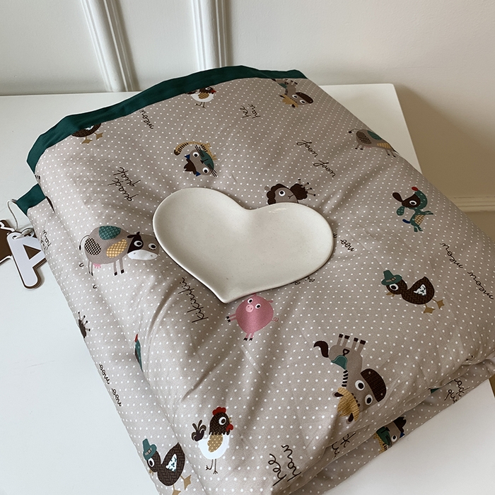 91家纺网 家纺一手货源 找家纺 汇庭 2025新款长绒棉夏被系列 波点农场