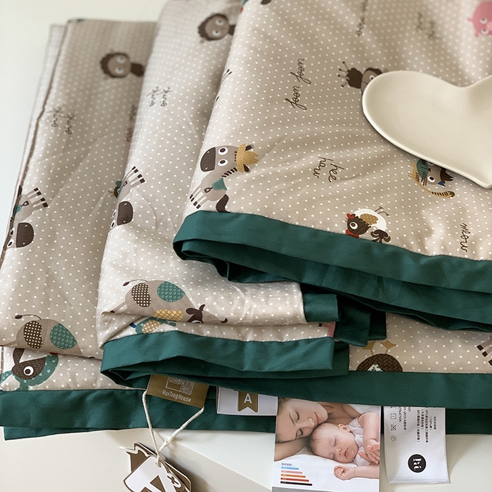 91家纺网 家纺一手货源 找家纺 汇庭 2025新款长绒棉夏被系列 波点农场