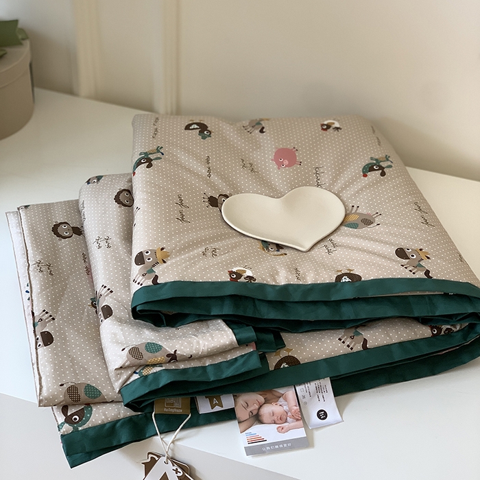 91家纺网 家纺一手货源 找家纺 汇庭 2025新款长绒棉夏被系列 波点农场