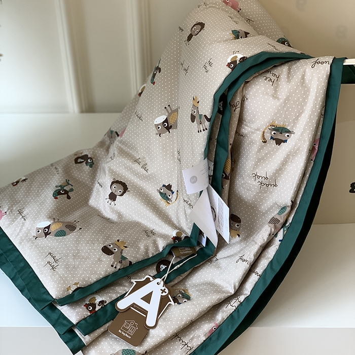 91家纺网 家纺一手货源 找家纺 汇庭 2025新款长绒棉夏被系列 波点农场