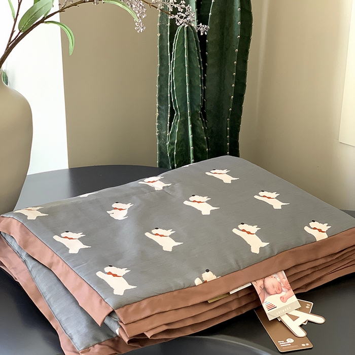 91家纺网 家纺一手货源 找家纺 汇庭 2025新款长绒棉夏被系列 查理狗