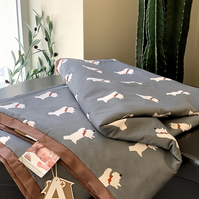 91家纺网 家纺一手货源 找家纺 汇庭 2025新款长绒棉夏被系列 查理狗