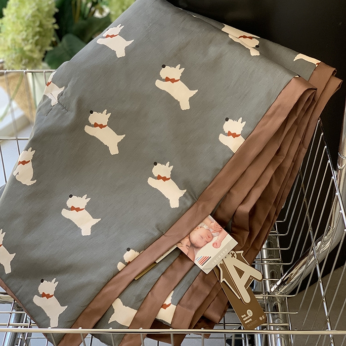 91家纺网 家纺一手货源 找家纺 汇庭 2025新款长绒棉夏被系列 查理狗