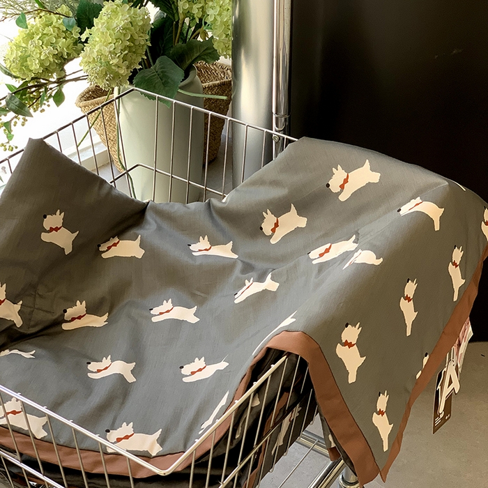 91家纺网 家纺一手货源 找家纺 汇庭 2025新款长绒棉夏被系列 查理狗