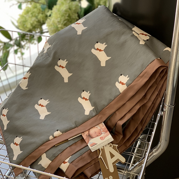 91家纺网 家纺一手货源 找家纺 汇庭 2025新款长绒棉夏被系列 查理狗