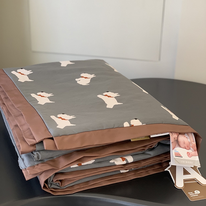 91家纺网 家纺一手货源 找家纺 汇庭 2025新款长绒棉夏被系列 查理狗