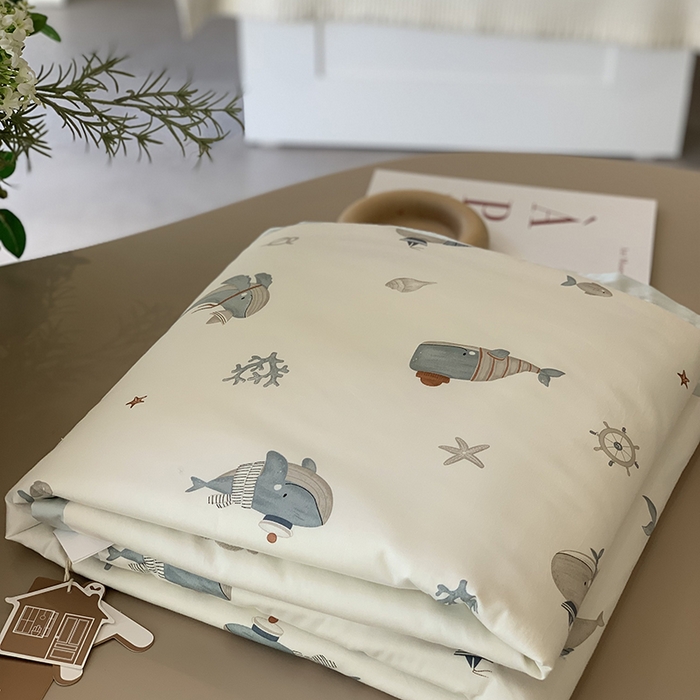 汇庭 2025新款长绒棉夏被系列 鲸鱼长官