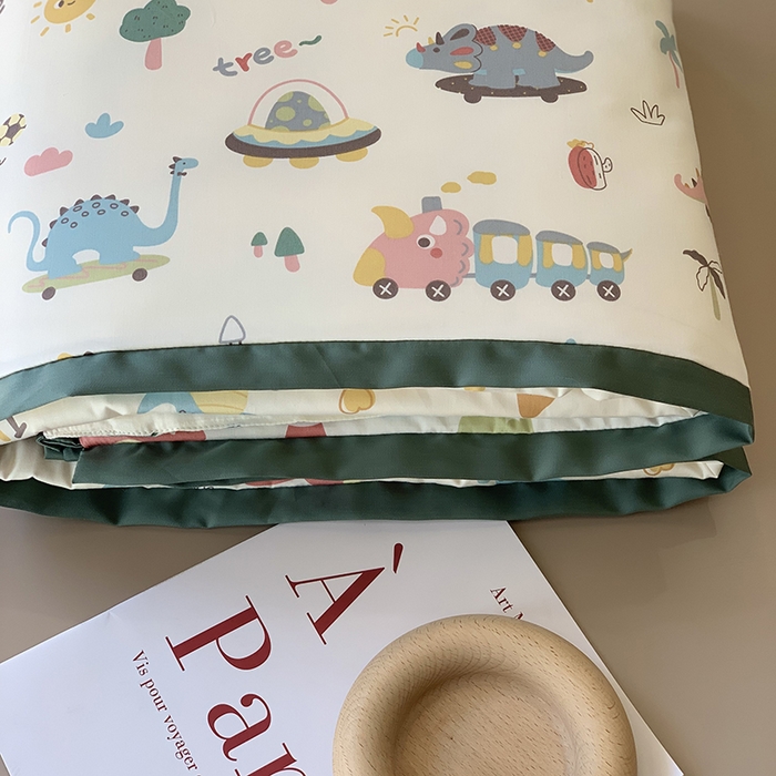 91家纺网 家纺一手货源 找家纺 汇庭 2025新款长绒棉夏被系列 恐龙冒险记