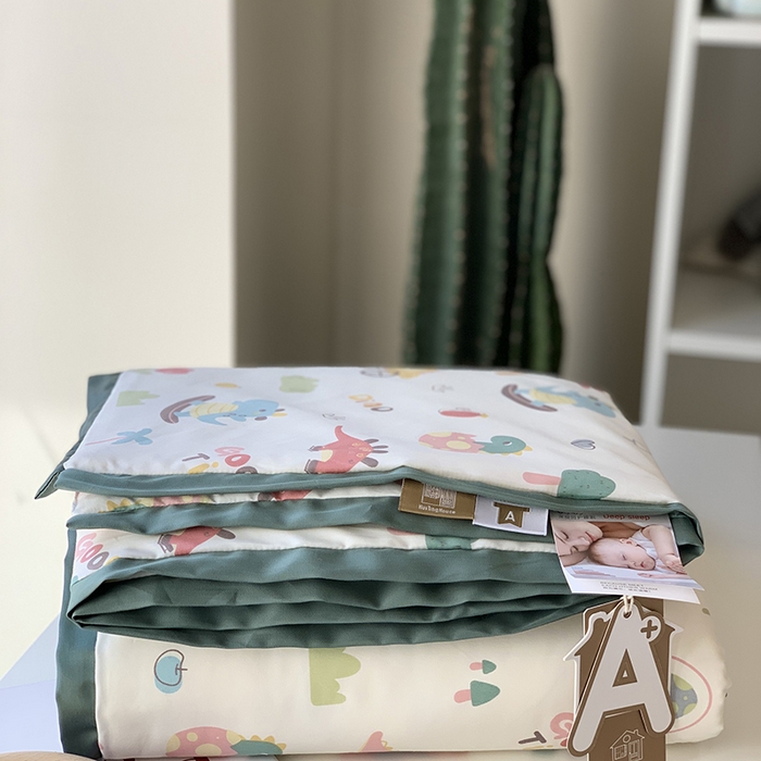 91家纺网 家纺一手货源 找家纺 汇庭 2025新款长绒棉夏被系列 恐龙冒险记