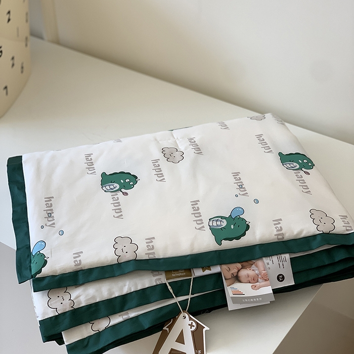 91家纺网 家纺一手货源 找家纺 汇庭 2025新款长绒棉夏被系列 恐龙泡泡