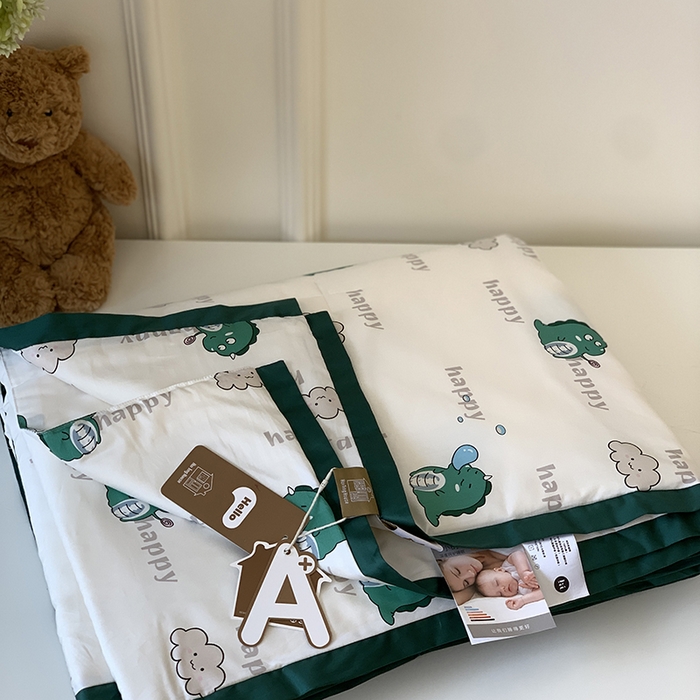 91家纺网 家纺一手货源 找家纺 汇庭 2025新款长绒棉夏被系列 恐龙泡泡