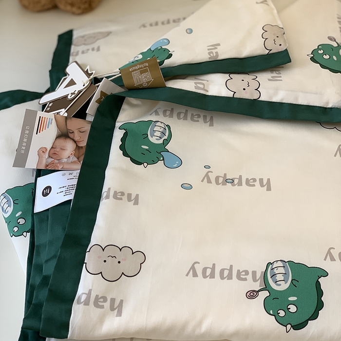 91家纺网 家纺一手货源 找家纺 汇庭 2025新款长绒棉夏被系列 恐龙泡泡