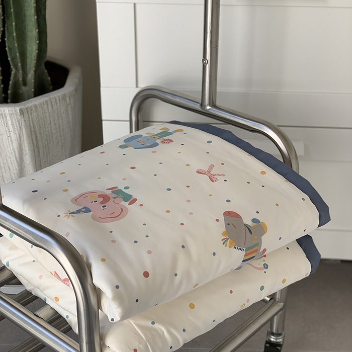 91家纺网 家纺一手货源 找家纺 汇庭 2025新款长绒棉夏被系列 泡泡小象