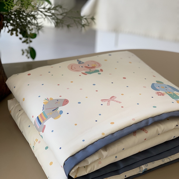 91家纺网 家纺一手货源 找家纺 汇庭 2025新款长绒棉夏被系列 泡泡小象