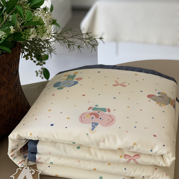 91家纺网 家纺一手货源 找家纺 汇庭 2025新款长绒棉夏被系列 泡泡小象