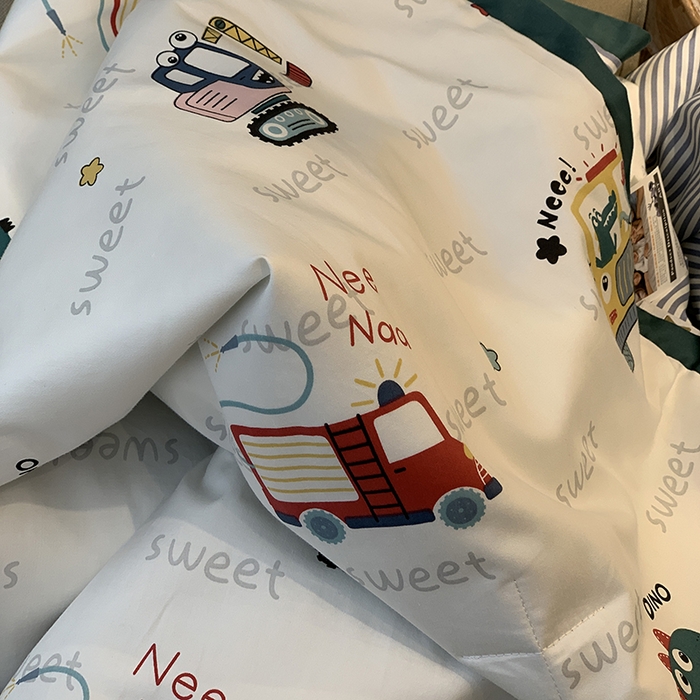 91家纺网 家纺一手货源 找家纺 汇庭 2025新款长绒棉夏被系列 汽车总动员