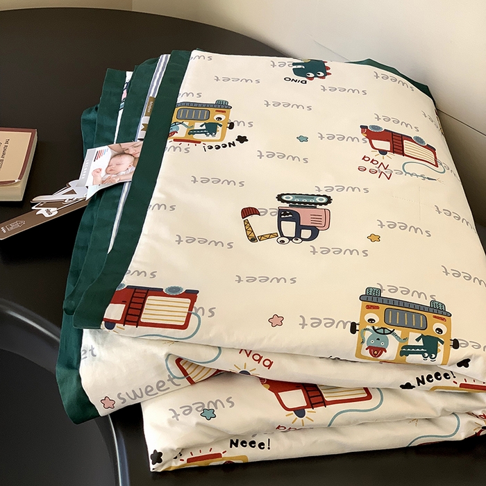 91家纺网 家纺一手货源 找家纺 汇庭 2025新款长绒棉夏被系列 汽车总动员