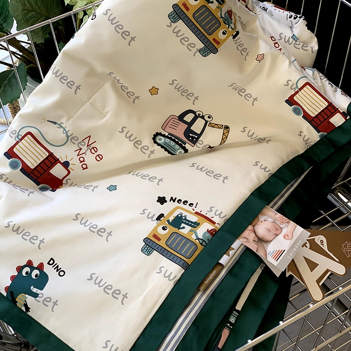 91家纺网 家纺一手货源 找家纺 汇庭 2025新款长绒棉夏被系列 汽车总动员