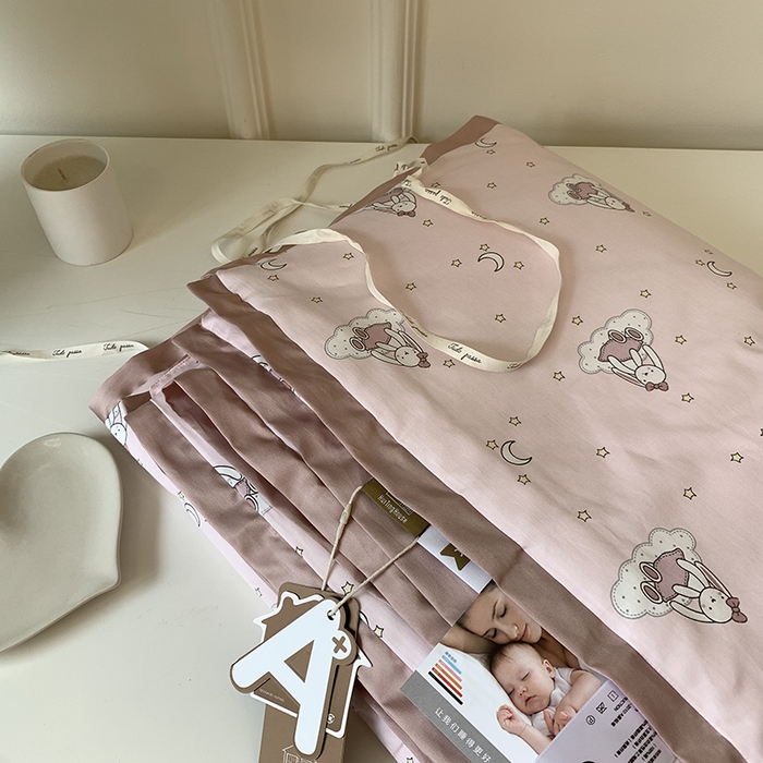 91家纺网 家纺一手货源 找家纺 汇庭 2025新款长绒棉夏被系列 甜心兔