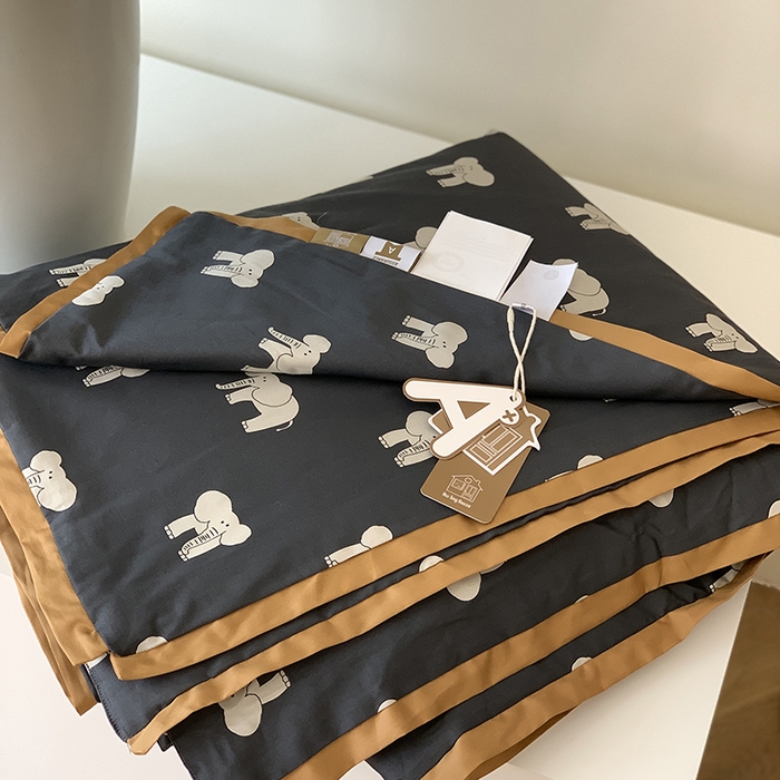 91家纺网 家纺一手货源 找家纺 汇庭 2025新款长绒棉夏被系列 象多多