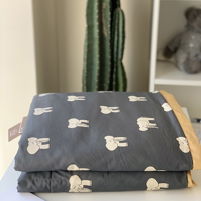 91家纺网 家纺一手货源 找家纺 汇庭 2025新款长绒棉夏被系列 象多多