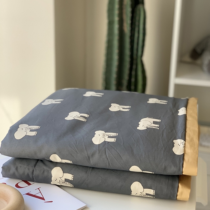 91家纺网 家纺一手货源 找家纺 汇庭 2025新款长绒棉夏被系列 象多多