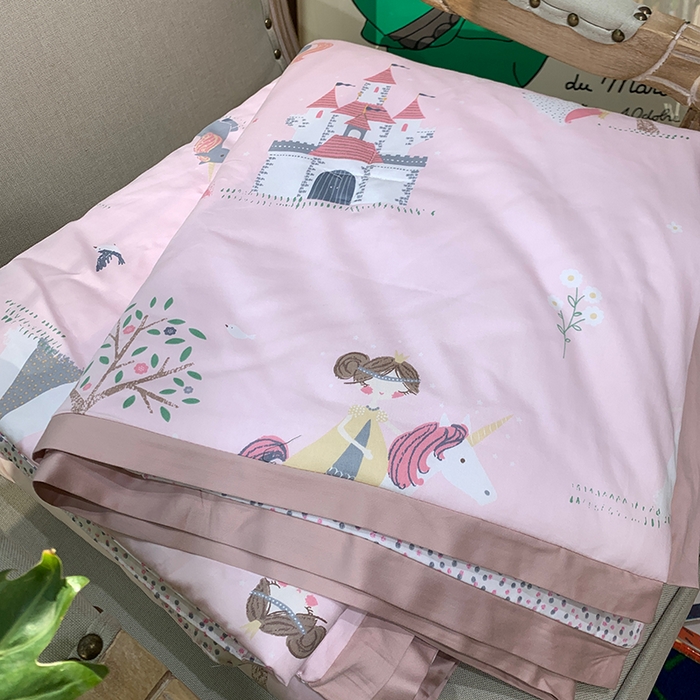 91家纺网 家纺一手货源 找家纺 汇庭 2025新款长绒棉夏被系列 小公主