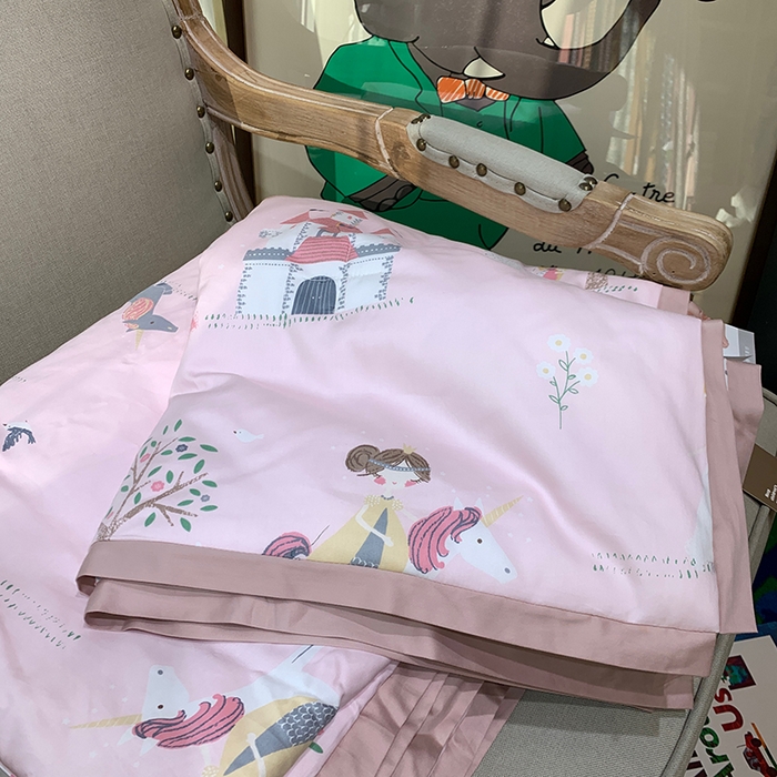 91家纺网 家纺一手货源 找家纺 汇庭 2025新款长绒棉夏被系列 小公主