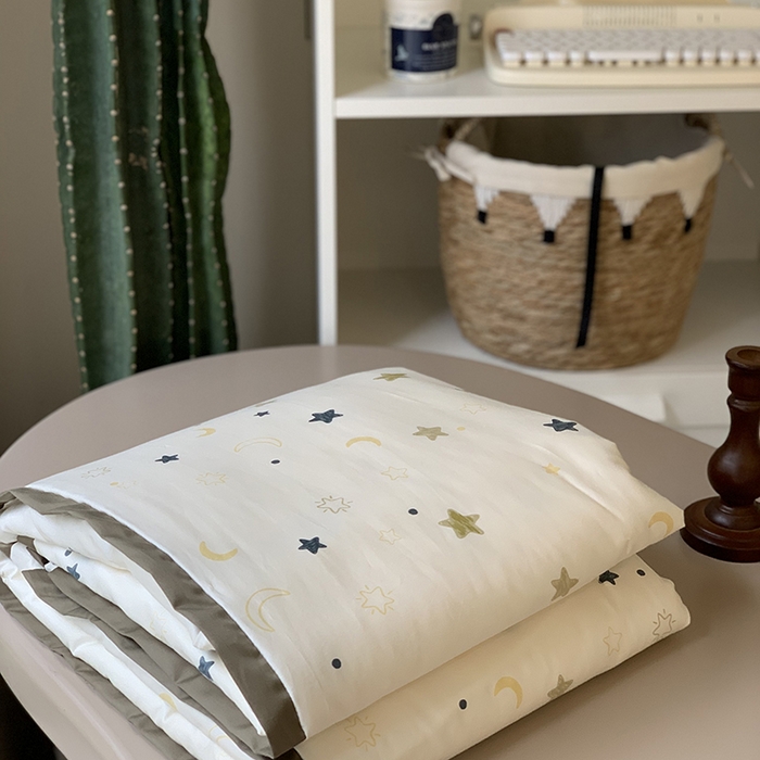 91家纺网 家纺一手货源 找家纺 汇庭 2025新款长绒棉夏被系列 小行星