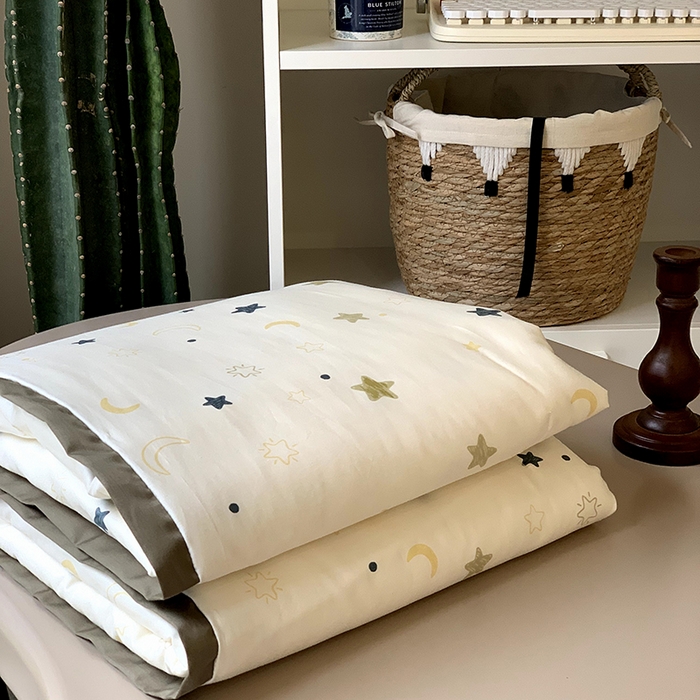 91家纺网 家纺一手货源 找家纺 汇庭 2025新款长绒棉夏被系列 小行星