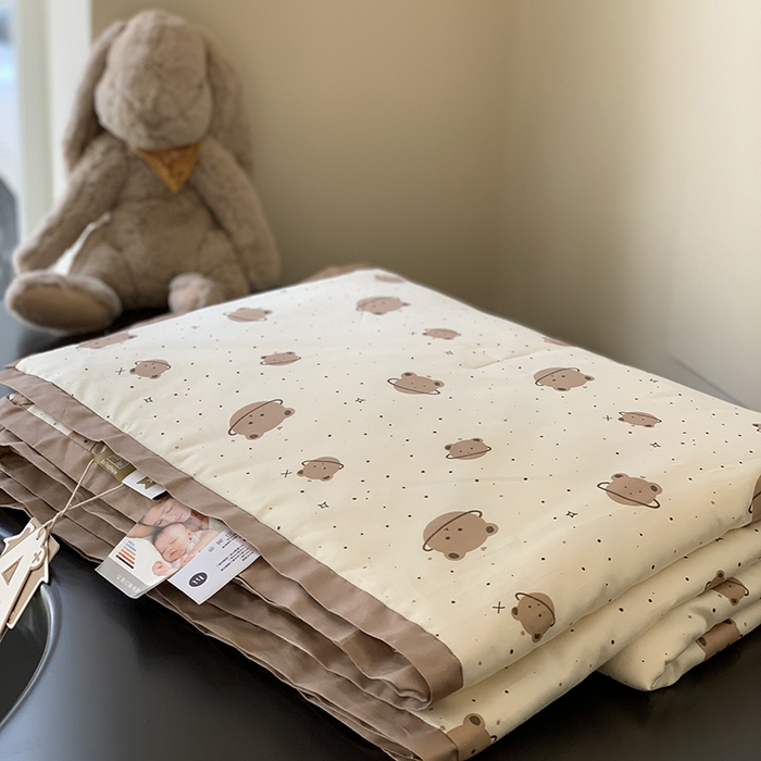 91家纺网 家纺一手货源 找家纺 汇庭 2025新款长绒棉夏被系列 星空小熊