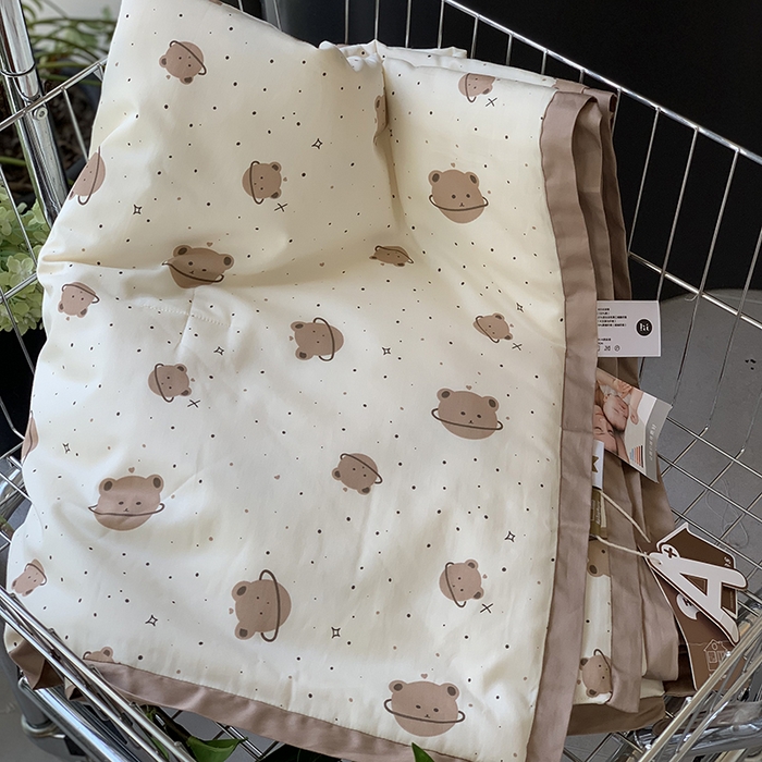 91家纺网 家纺一手货源 找家纺 汇庭 2025新款长绒棉夏被系列 星空小熊