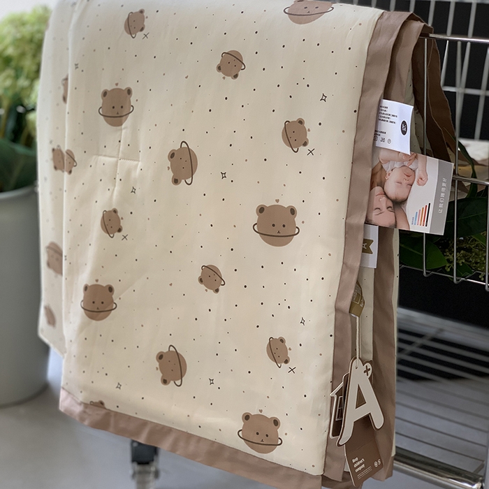 91家纺网 家纺一手货源 找家纺 汇庭 2025新款长绒棉夏被系列 星空小熊