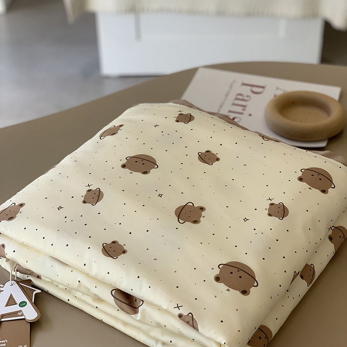 91家纺网 家纺一手货源 找家纺 汇庭 2025新款长绒棉夏被系列 星空小熊