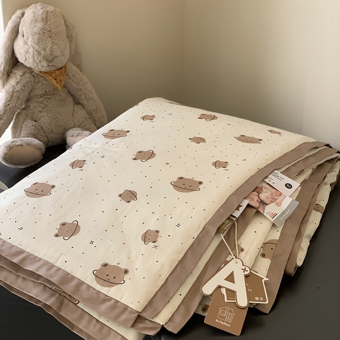 91家纺网 家纺一手货源 找家纺 汇庭 2025新款长绒棉夏被系列 星空小熊