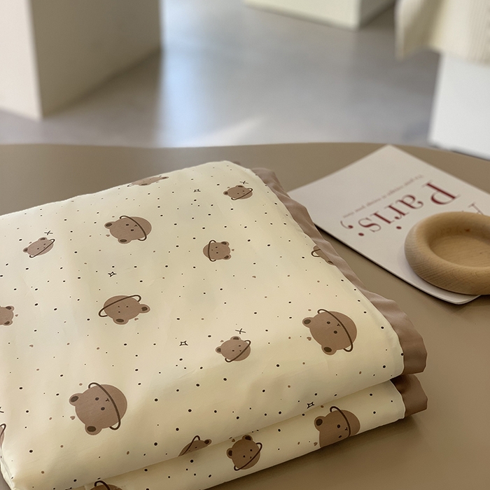 91家纺网 家纺一手货源 找家纺 汇庭 2025新款长绒棉夏被系列 星空小熊