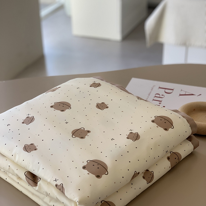 91家纺网 家纺一手货源 找家纺 汇庭 2025新款长绒棉夏被系列 星空小熊