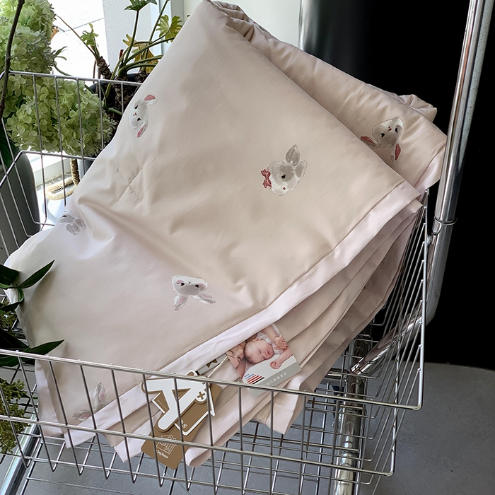 91家纺网 家纺一手货源 找家纺 汇庭 2025新款长绒棉夏被系列 脏脏兔