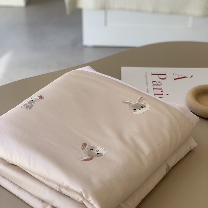 91家纺网 家纺一手货源 找家纺 汇庭 2025新款长绒棉夏被系列 脏脏兔
