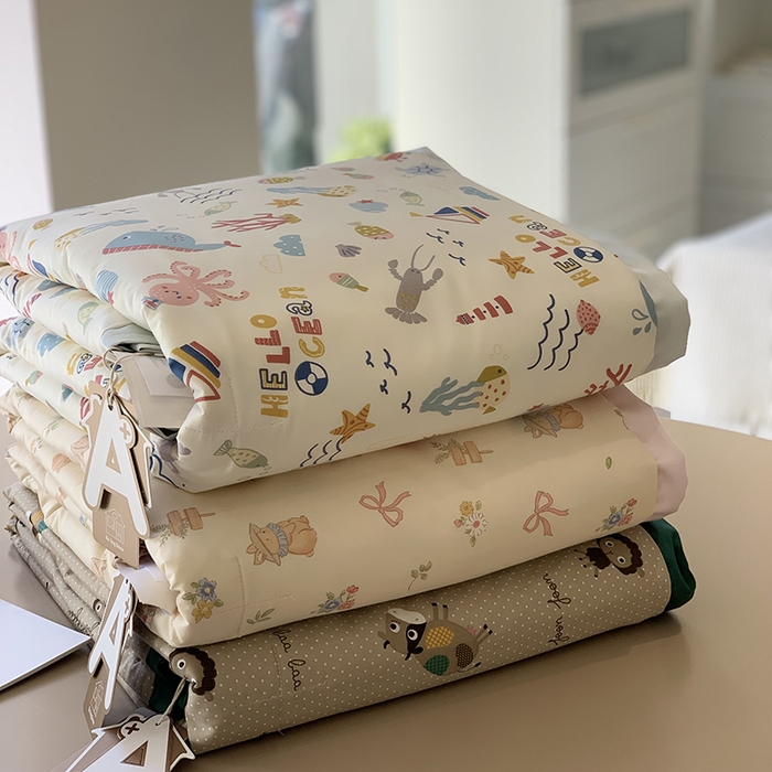 91家纺网 家纺一手货源 找家纺 汇庭 2025新款长绒棉夏被系列 组合图仅供参考