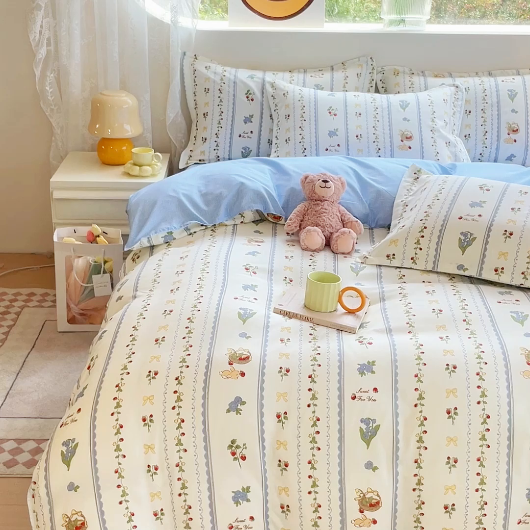 91家纺网 家纺一手货源 找家纺 （总）布可家纺 2025新款水洗棉印花四件套系列