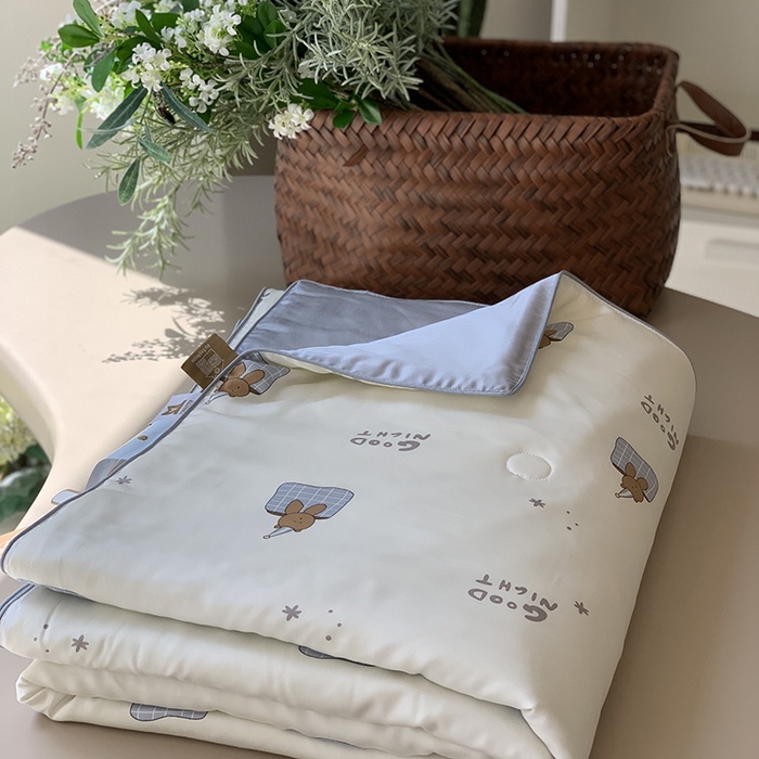 91家纺网 家纺一手货源 找家纺 汇庭 2025新款A类莱赛尔夏被系列 被子熊