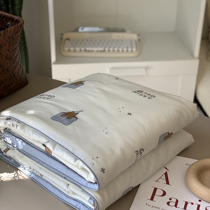 91家纺网 家纺一手货源 找家纺 汇庭 2025新款A类莱赛尔夏被系列 被子熊