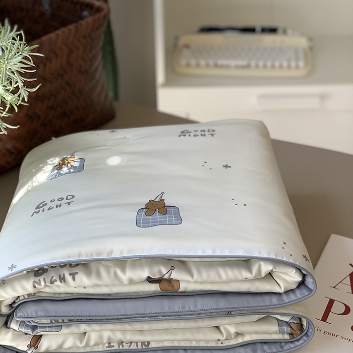 91家纺网 家纺一手货源 找家纺 汇庭 2025新款A类莱赛尔夏被系列 被子熊